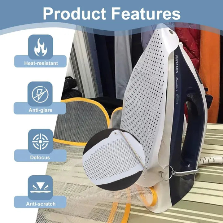 Teflon Iron Cover Protector - High Heat Resistant Ironing Shoe Plate - Non-Slip Protection for Silk & Delicate Fabrics - Universal Iron Soles Cloth Board Cover