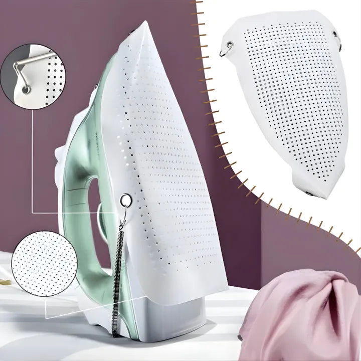 Teflon Iron Cover Protector - High Heat Resistant Ironing Shoe Plate - Non-Slip Protection for Silk & Delicate Fabrics - Universal Iron Soles Cloth Board Cover