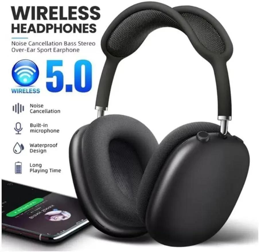 P9 Headphones Black ABS Lightweight Durable